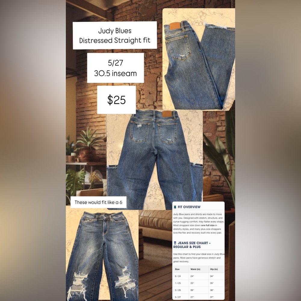 Judy Blue Women's Classic Blue Straight Leg Jeans